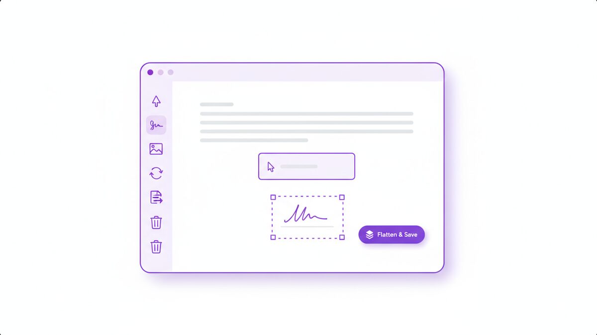 Adding text and a signature to edit PDF without Acrobat in a browser