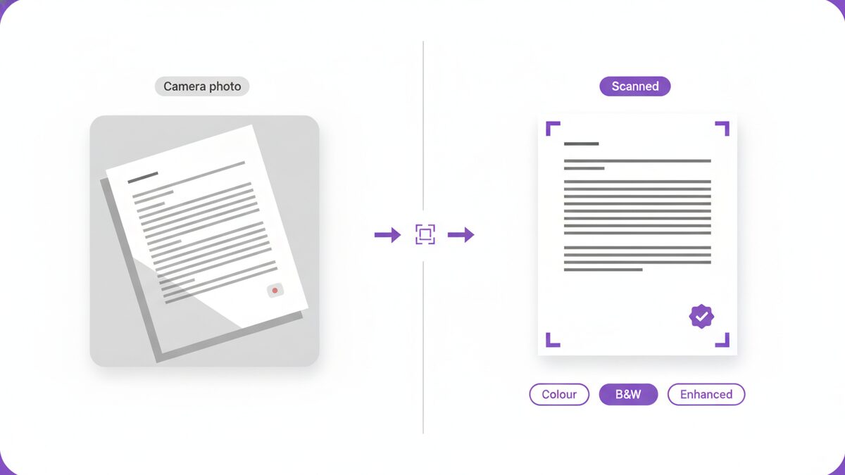 Edge detection and perspective correction when you scan document with phone cameras
